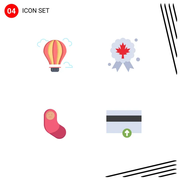 Benutzeroberfläche Flaches Icon Pack Moderner Zeichen Und Symbole Von Ballon — Stockvektor