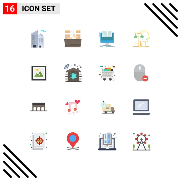 Vector Stock Icon Pack Líneas Signos Símbolos Para Imagen Juicio — Vector de stock