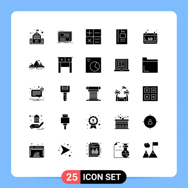 Universal Icon Symbolen Groep Van Moderne Solid Glyphs Van Oktober — Stockvector