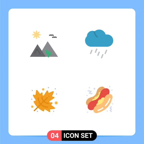 Flat Icon Konsept Nettsider Mobil Apps Arabia Høst Egypt Regn – stockvektor