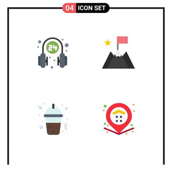 헤드폰 프레임 서비스 Editable Vector Design Elements 창의적 — 스톡 벡터