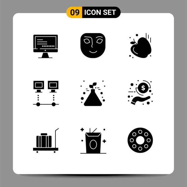 Stock Vector Icon Pack Line Signs Symbols Science Gym Net — 스톡 벡터