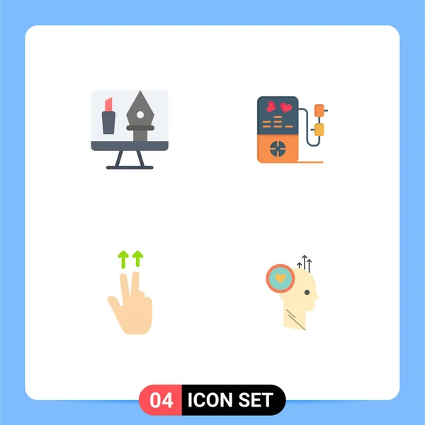 Mobile Interface Flat Icon Set Mit Piktogrammen Von Tools Ups — Stockvektor