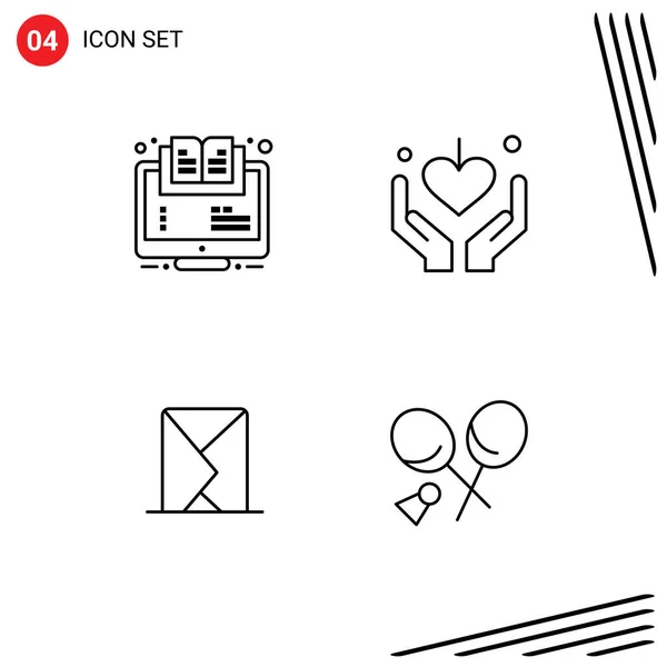 Stock Vector Icon Pack Line Signs Symbols Learning Mother Webinar — Stock Vector