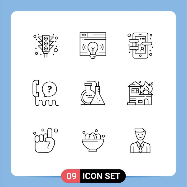 Universal Icon Symbols Group Modern Vázlatok Támogatás Interfész Alkalmazás Segítség — Stock Vector