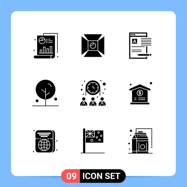 User Interface Solid Glyph Pack Modern Signs Symbols Group Lotus — Διανυσματικό Αρχείο