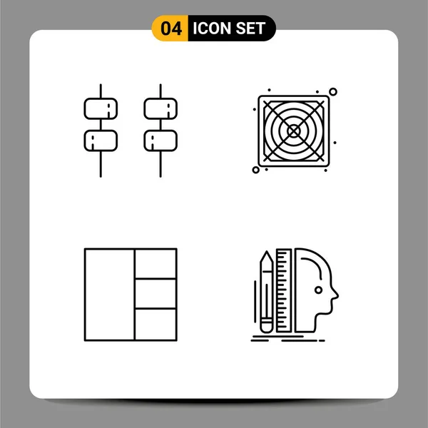 Thematic Vector Filledline Flat Colors Editable Sysymbols Food Human Hardware — Archivo Imágenes Vectoriales