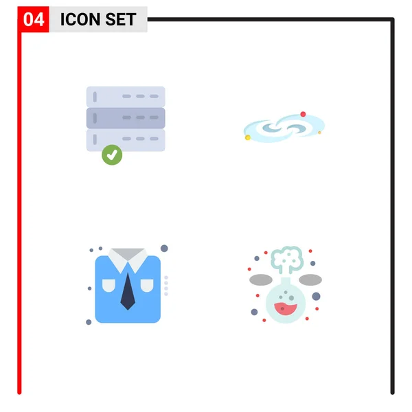 Pictogram Set Simple Flat Icons Approve Fashion Galaxy System Work — Stock Vector