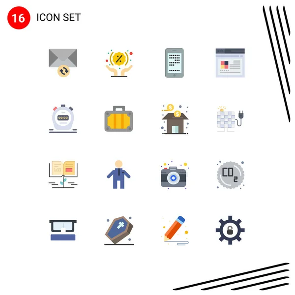 Creative Icons Modern Signs Symbols Watch Timer Education Website Page — Stock Vector