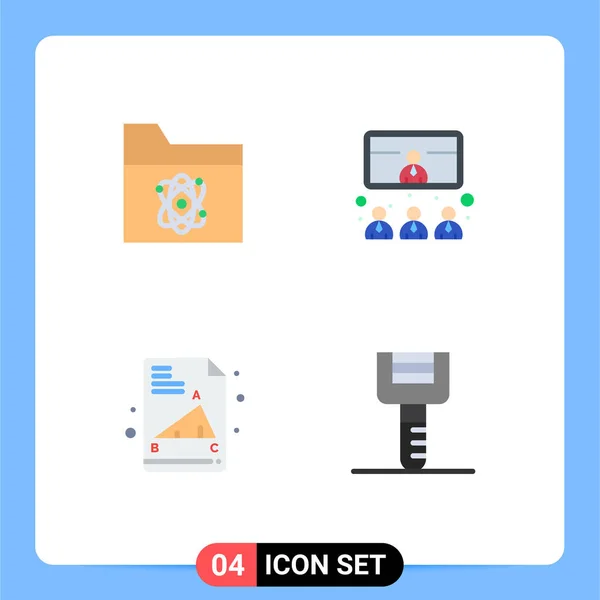 Universal Flat Icons Set Para Web Mobile Applications Atom Volta — Vetor de Stock