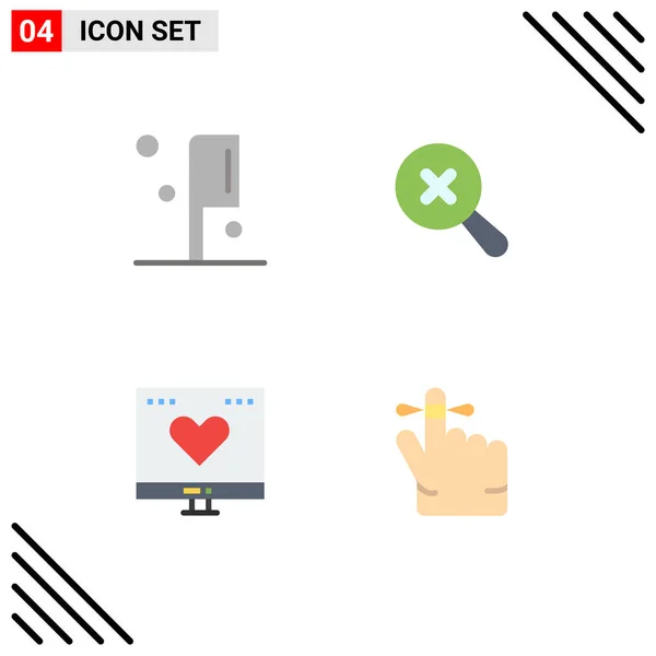 Pack Modern Flat Icons Tekenen Symbolen Voor Web Print Media — Stockvector