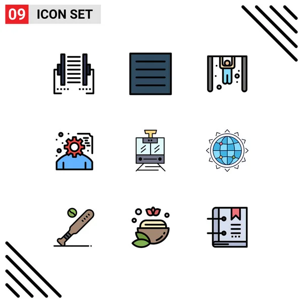 Stock Vector Icon Pack Line Signs Symbols Public Service Planning — 스톡 벡터