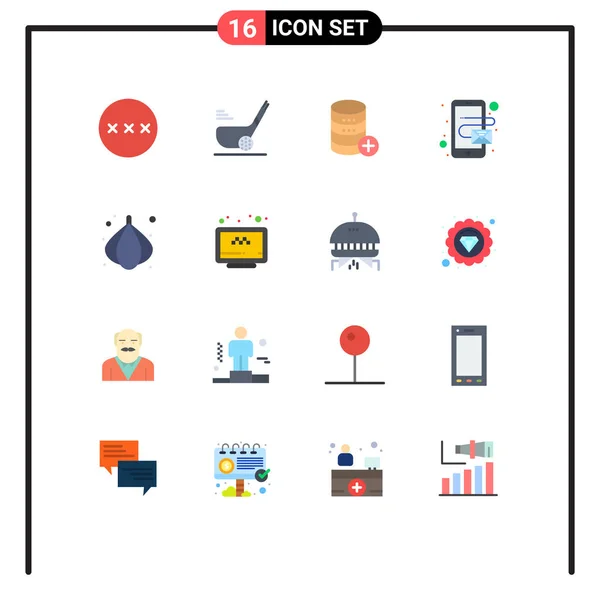 Universal Icon Symbols Group Modern Flat Colors Food Email Sport — Vetor de Stock