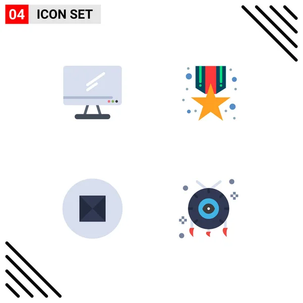 Stock Vector Icon Pack Line Signs Sysymbols Computer Ancient Imac — Vector de stock