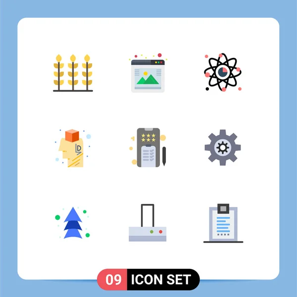 Universal Icon Symbols Grupo Cores Planas Modernas Pênis Idéia Conexão — Vetor de Stock