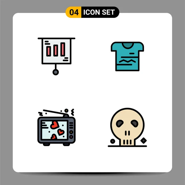 Conjunto Icones Modernos Símbolos Sinais Para Negócios Amantes Venda Pano — Vetor de Stock