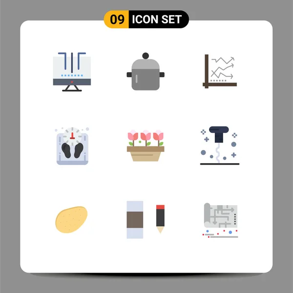Set Modern Icons Sysymbols Signs Mass Data Kitchen Chart Analytic — Archivo Imágenes Vectoriales