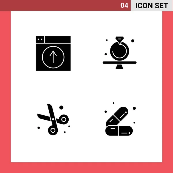 Icône Vectorielle Stock Pack Signes Symboles Ligne Pour Télécharger Marteau — Image vectorielle