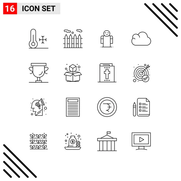 Stock Vector Icon Pack Mit Linienzeichen Und Symbolen Für Würfel — Stockvektor