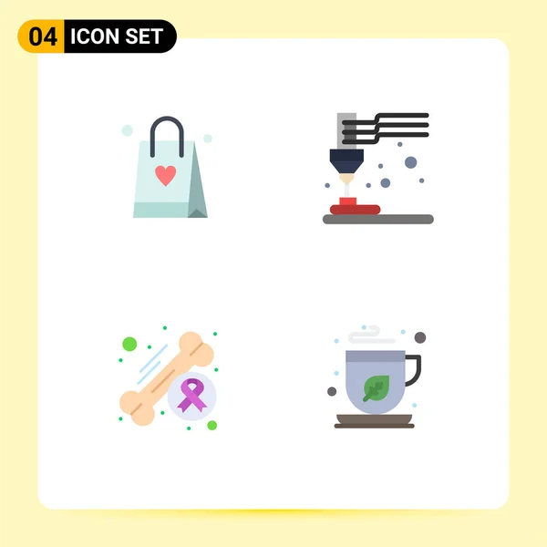 Benutzeroberfläche Flaches Icon Pack Moderner Zeichen Und Symbole Für Einkaufstasche — Stockvektor