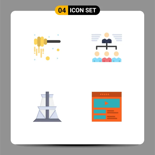 Groep Van Modern Flat Icons Set Voor Dipper Elektrisch Nectar — Stockvector