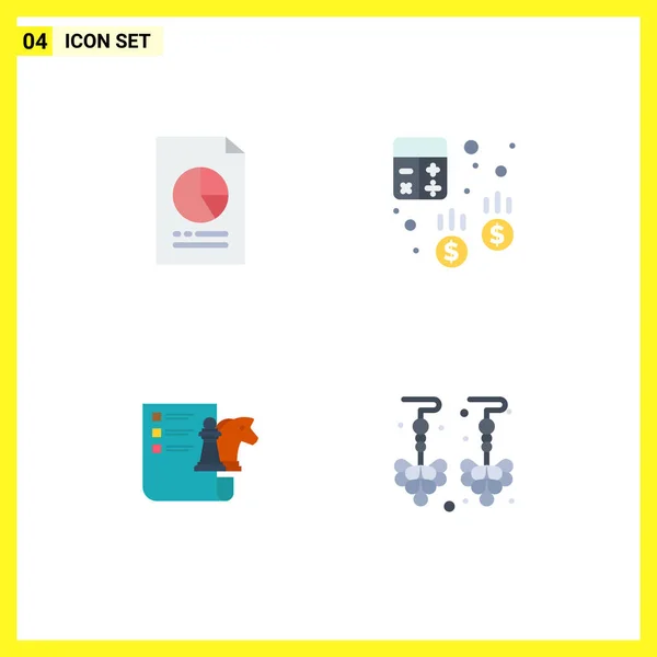 Thematic Vector Flat Icons Editable Sysymbols Data Finance File Audit — Archivo Imágenes Vectoriales