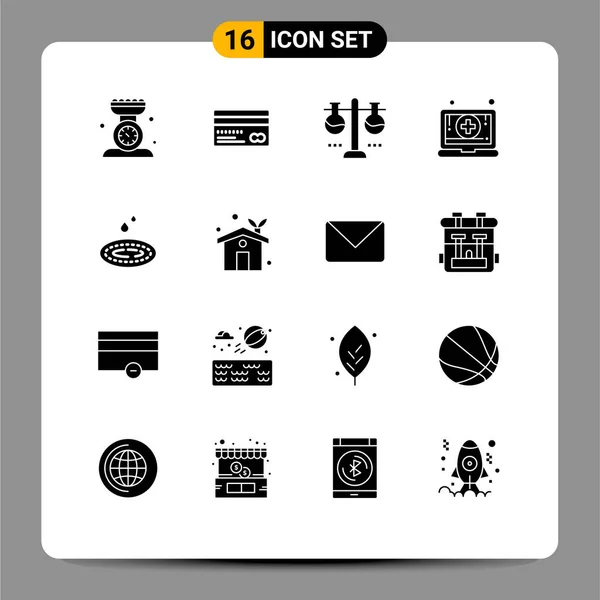 Set Modern Icons Sysymbols Signs Medical Digital Back Test Tube — Archivo Imágenes Vectoriales