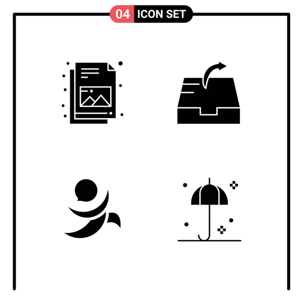 Icône Vectorielle Stock Paquet Signes Symboles Ligne Pour Document Crypto — Image vectorielle
