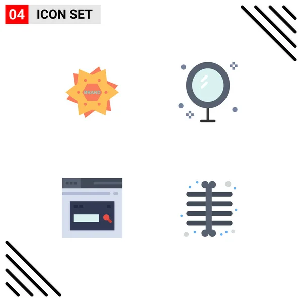 Universal Flat Icons Set Web Mobile Applications Star Shower Logo — Vector de stock