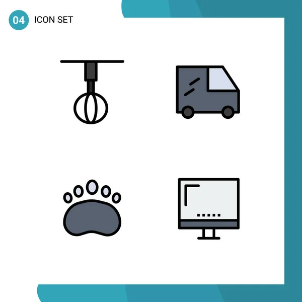 Icône Vectorielle Stock Paquet Signes Symboles Ligne Pour Les Appareils — Image vectorielle