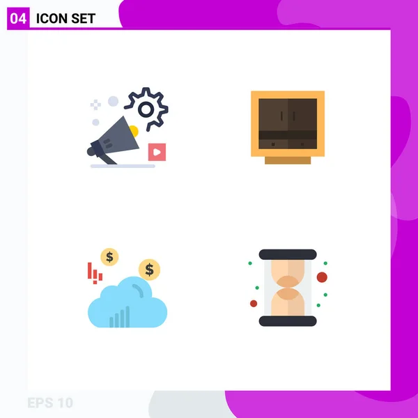 Pack Modern Flat Icons Signs Symbols Web Print Media Campaign — Stock Vector