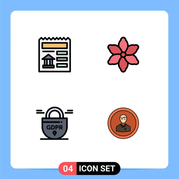 Universal Icon Symbols Group Modern Filledline Flat Colors Basic Protection — Διανυσματικό Αρχείο
