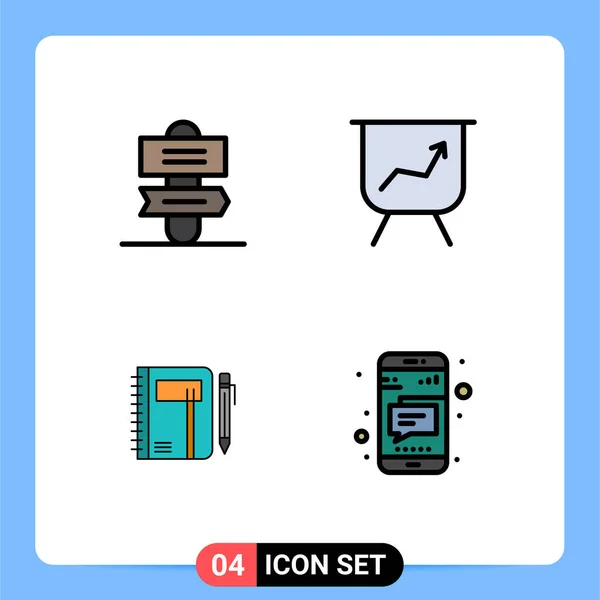 Universal Icon Symbols Group Modern Filledline Flat Colors Holiday Pad — Stockový vektor