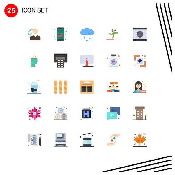 Stock Vector Icon Pack Mit Zeilenzeichen Und Symbolen Für Leistung — Stockvektor