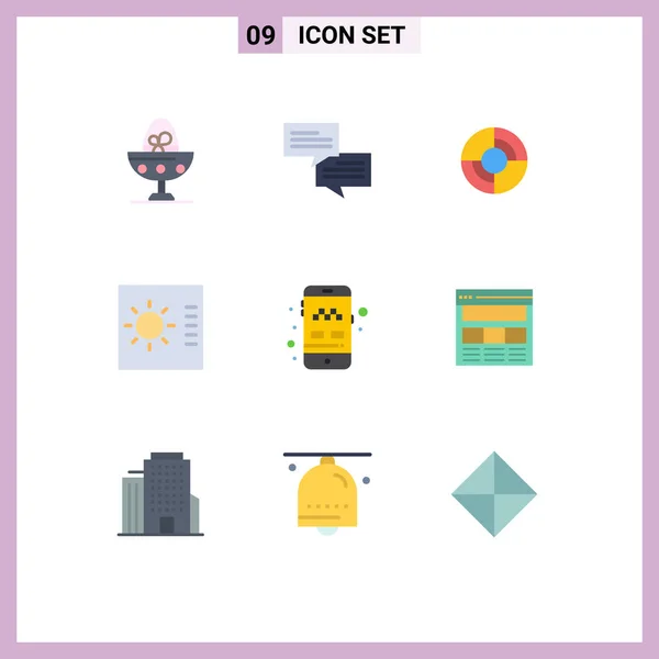 Stock Vector Icon Pack Líneas Señalización Símbolos Para Taxi Aplicación — Vector de stock