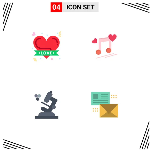 사용자 인터페이스 상징의 생물학 낭만적 Editable Vector Design Elements — 스톡 벡터