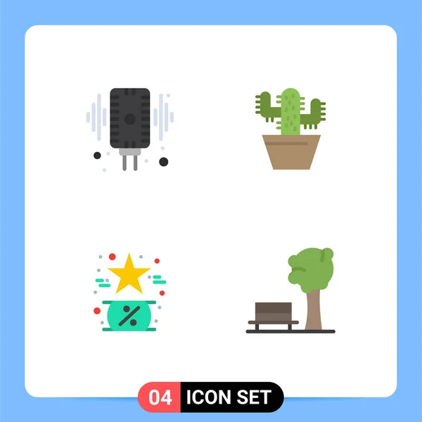 Flat Icon Concept Websites Κινητό Μικρόφωνο Και Apps Μαύρο Ήχο — Διανυσματικό Αρχείο