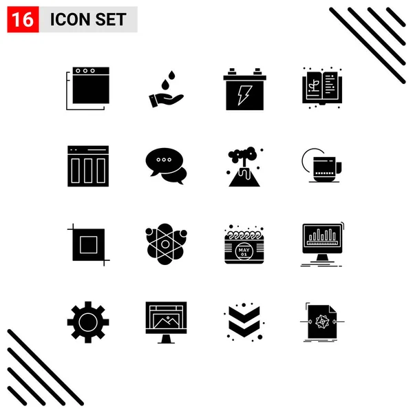 Stock Vector Icon Pack Line Signs Symbols Content Columns Electric — Stock Vector