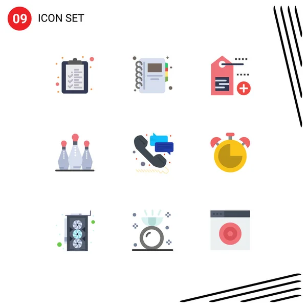 Set Modern Icons Sysymbols Signs Call Phone Tag Help Pins — Archivo Imágenes Vectoriales