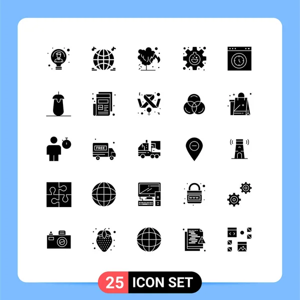 25行符号和符号的库存向量包 用于接口 可编辑向量设计元素的实验 — 图库矢量图片