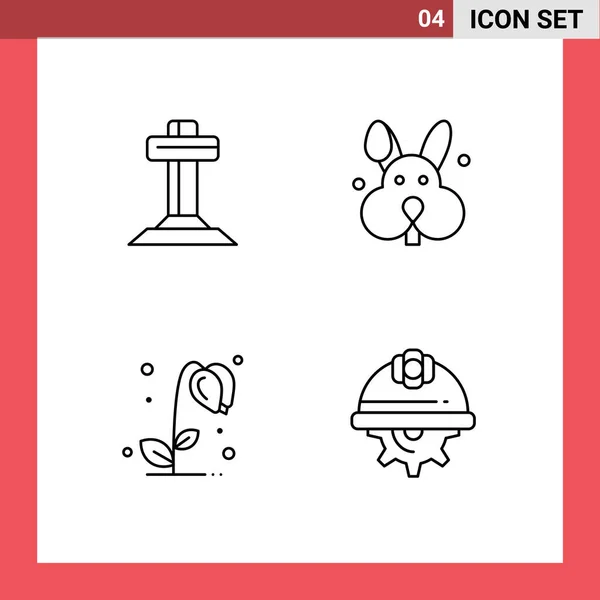 Stock Vector Icon Pack Líneas Signos Símbolos Para Celebración Naturaleza — Archivo Imágenes Vectoriales