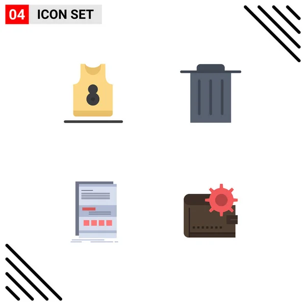 Piso Icon Pack Símbolos Universales Baloncesto Dinámica Ropa Reciclaje Página — Vector de stock