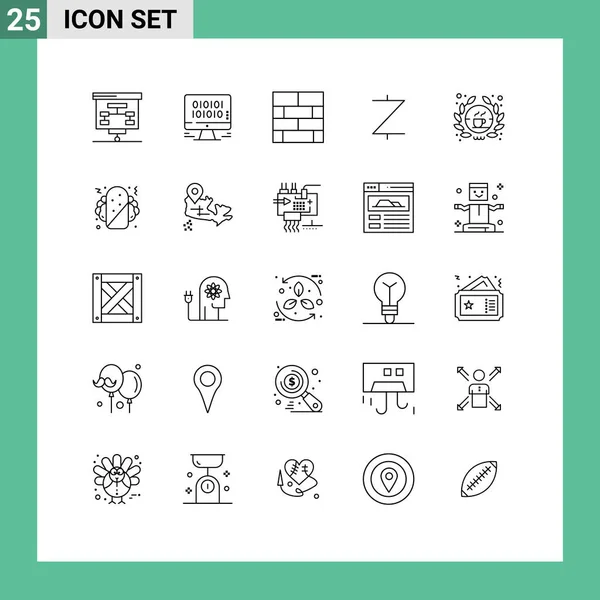 Creative Icons Modern Signs Symbols Coffee Crypto Currency Bricks Layout — Stock Vector