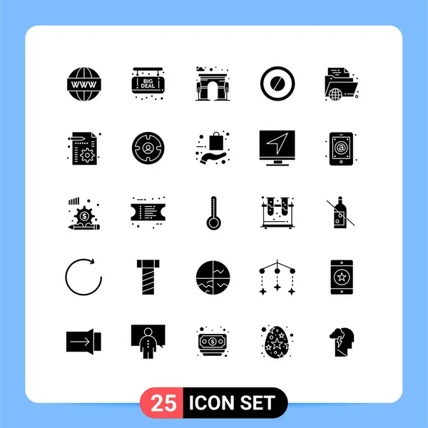 Universal Icon Symbols Group Modern Solid Glyphs Education Architecture Tablet — Stock Vector