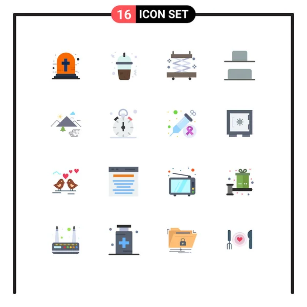 Universal Icon Symbols Group Modern Flat Colors Sun Outdoor Industry — Vetor de Stock