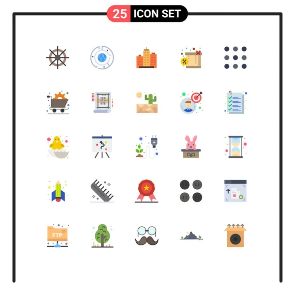 Universal Icon Symbols Group Modern Flat Colors Discount Real Graph —  Vetores de Stock