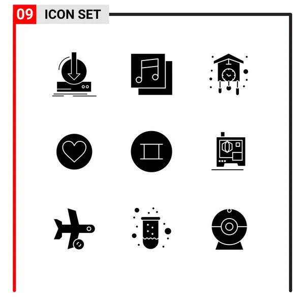 Stock Vector Icon Pack Mit Zeilenzeichen Und Symbolen Für Alte — Stockvektor