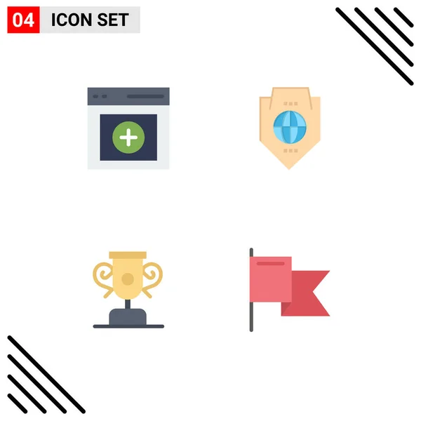 Universal Flat Icon Signs Symbols Communication Education User Protection Training — Stock Vector