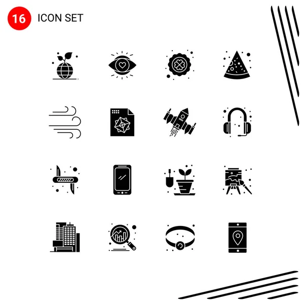 Set Von Modernen Symbolen Symbole Zeichen Für Wind Richtung Klee — Stockvektor