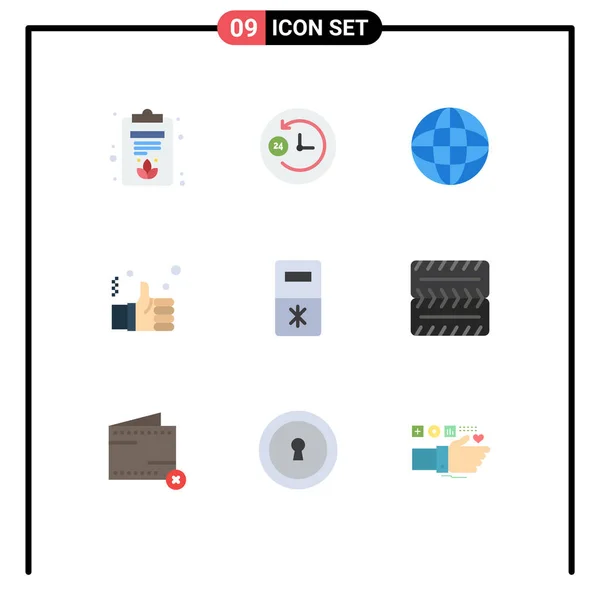 정전기 Vector Flat Colors Editable Symbols Refrigerator Fridge Internet Solution — 스톡 벡터